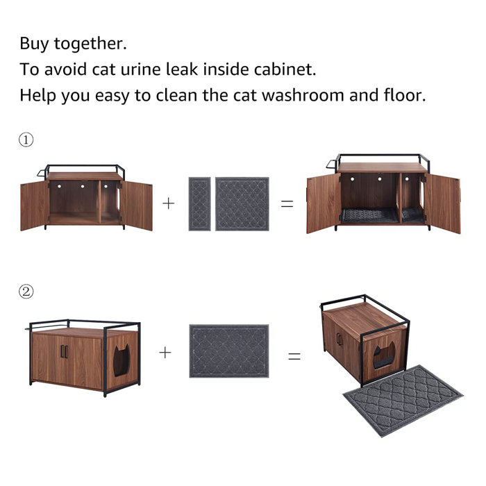 unipaws Wood Wood Litter Box Enclosure & Reviews Wayfair